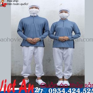 Đồng Phục Thủy Sản Chế Biến Xử Lý Màu Xám VA03