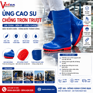 Ủng Bảo Hộ Xanh Đế Đỏ Mũi Thép TGP 239