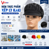 Nón Thực Phẩm Xếp Ly Kaki Màu Đen VAXL-01
